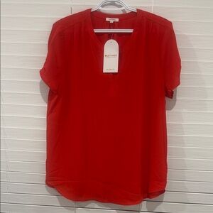 Pleione Vibrant Red Blouse